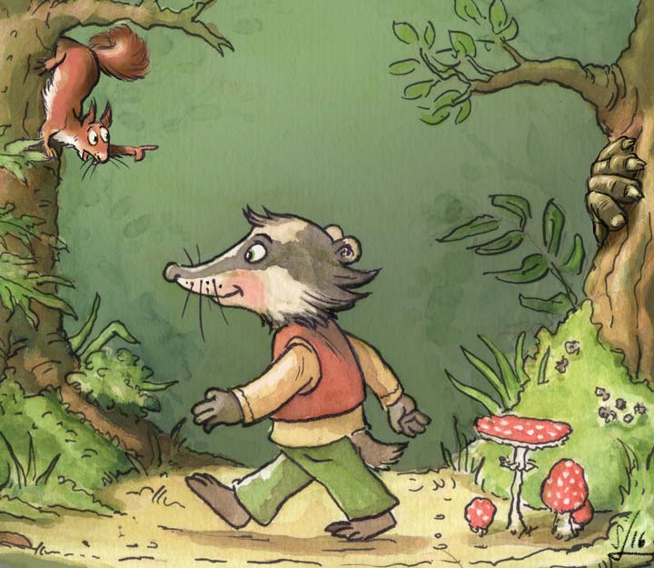 illustrator augsburg - dachs von stefan leuchtenberg